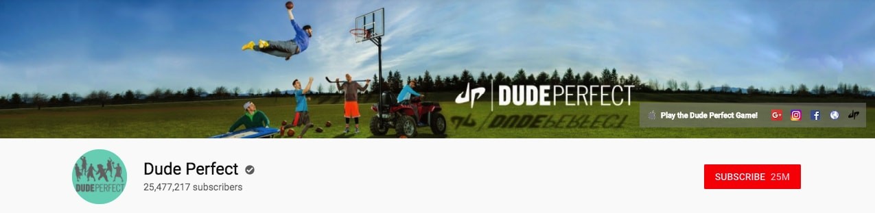 Dude Perfect Youtube banner