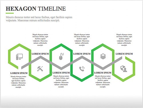 Hexagon timeline template
