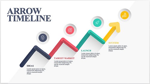 Arrow timeline template