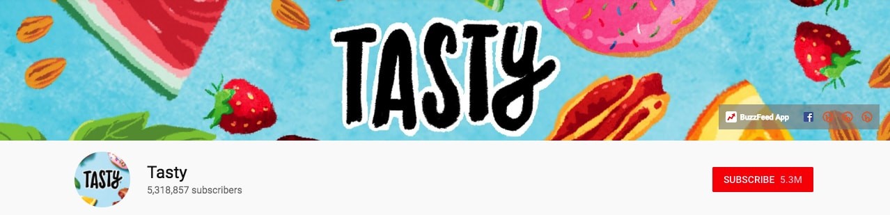 Tasty Youtube banner