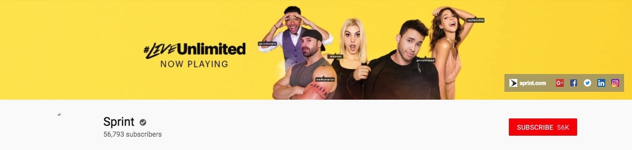 Sprint Youtube banner