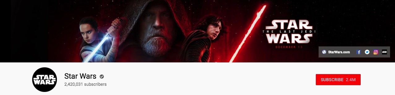 Star Wars Youtube banner