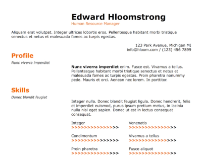 Find 35 more MS Word templates here to create your visual resume. These templates are perfect if you want to stick to the traditional resume standards but still add that little extra flare with some design touches.