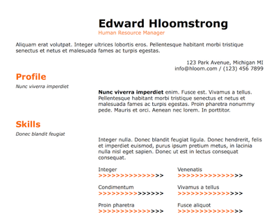 Find 35 more MS Word templates here to create your visual resume. These templates are perfect if you want to stick to the traditional resume standards but still add that little extra flare with some design touches.