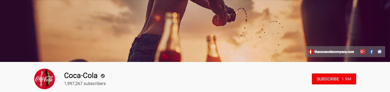 Coca Cola Youtube banner