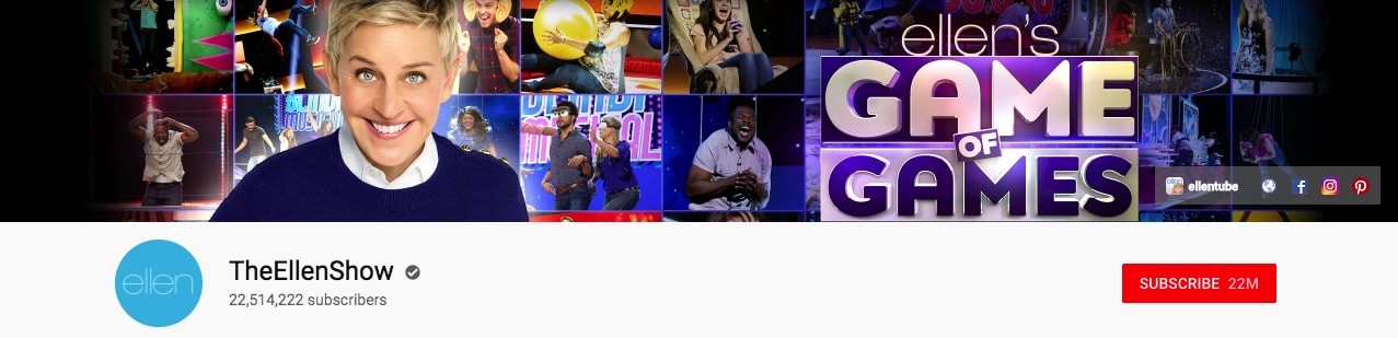 The Ellen Show Youtube banner