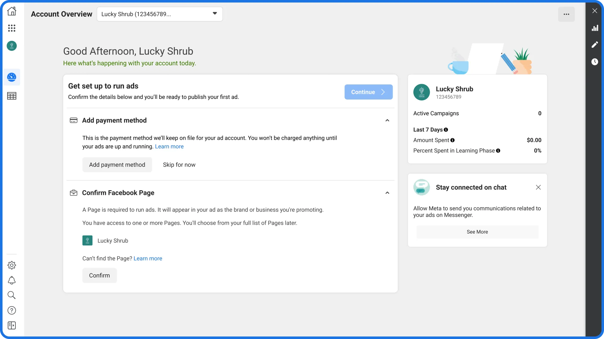 Account overview