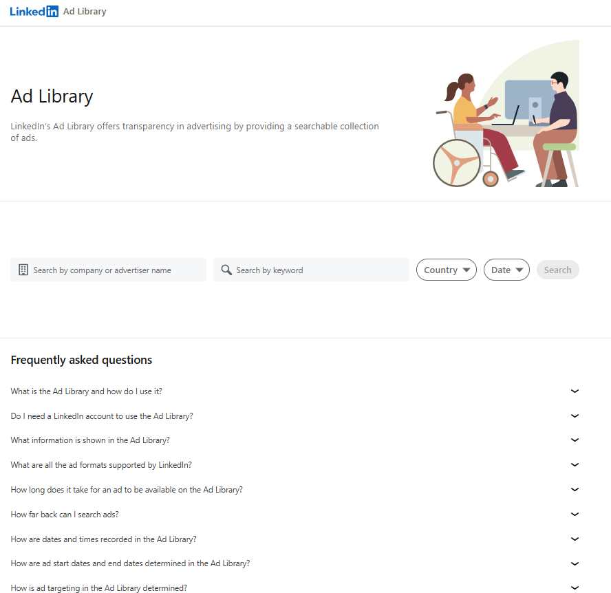 Linkedin ads library