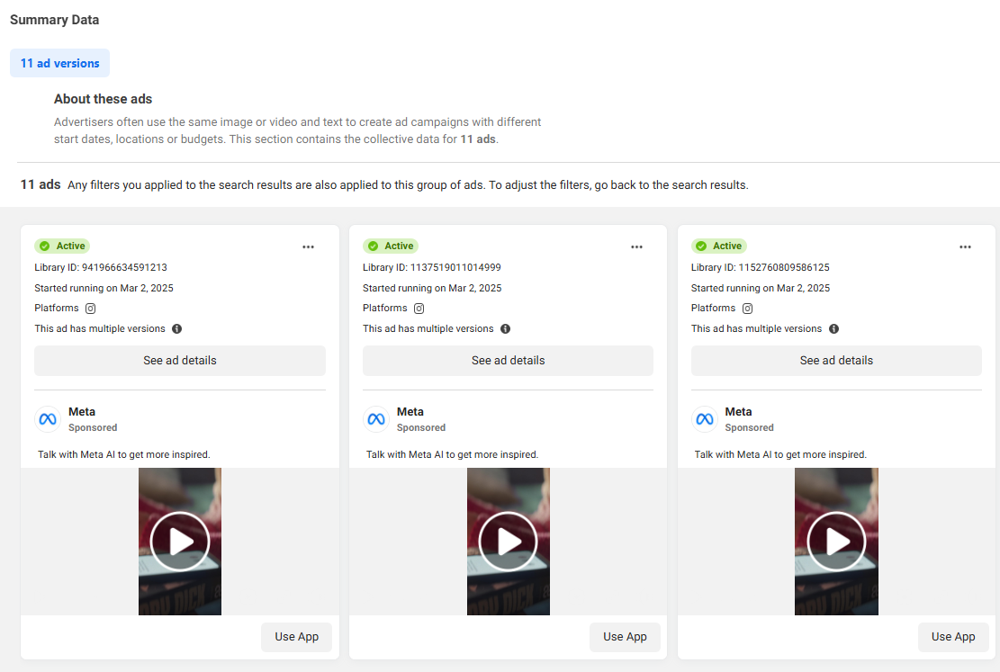 Meta ad library