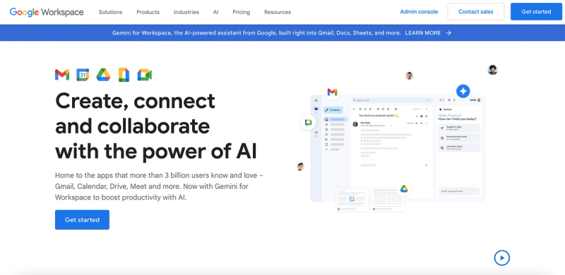 Google Workspace website