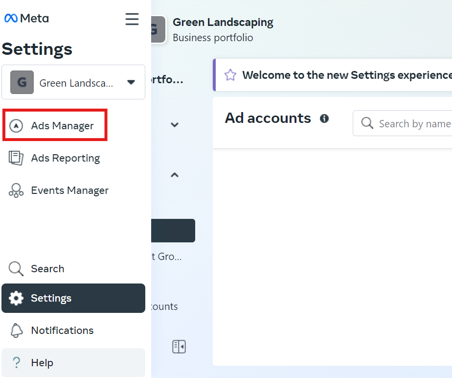 Meta ads manager