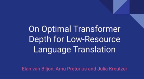 Profondeur de transformateur optimale pour la traduction linguistique à faibles ressources - ICLR 2020