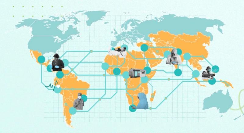 A map showing the global reach of the project