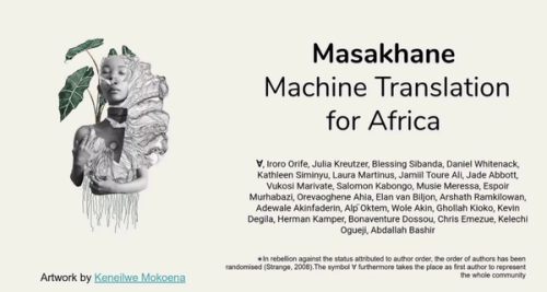 Traduction automatique Masakhane pour l'Afrique – ICLR 2020