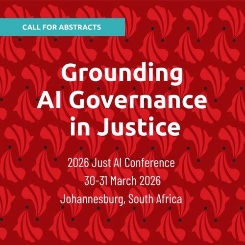 Poster with the name of the conference: Grounding AI Governance in Justice