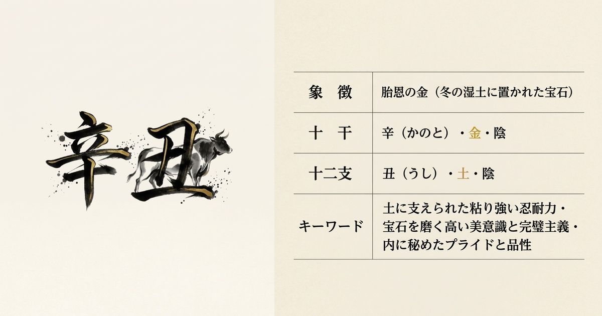 辛と丑の五行関係：土生金の相生により、大地が宝石を育む