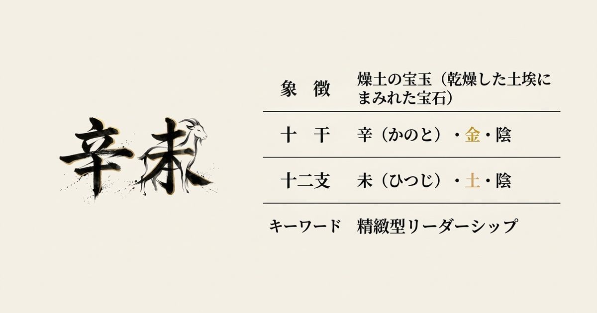 辛（宝石）と未（大地）の相生関係