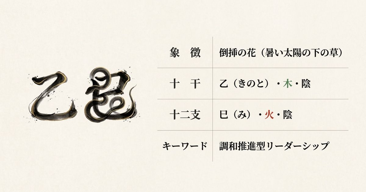乙（木・陰）と巳（火・陰）の相生関係