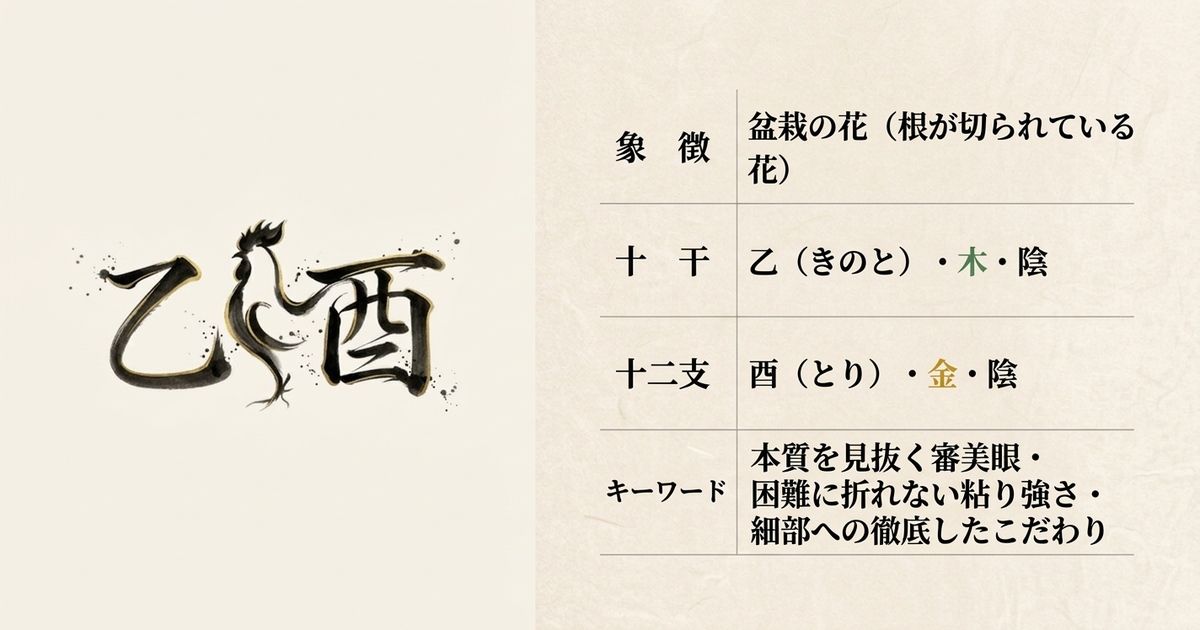 乙（木）と酉（金）──金剋木の関係が自己研鑽のエネルギーを生む