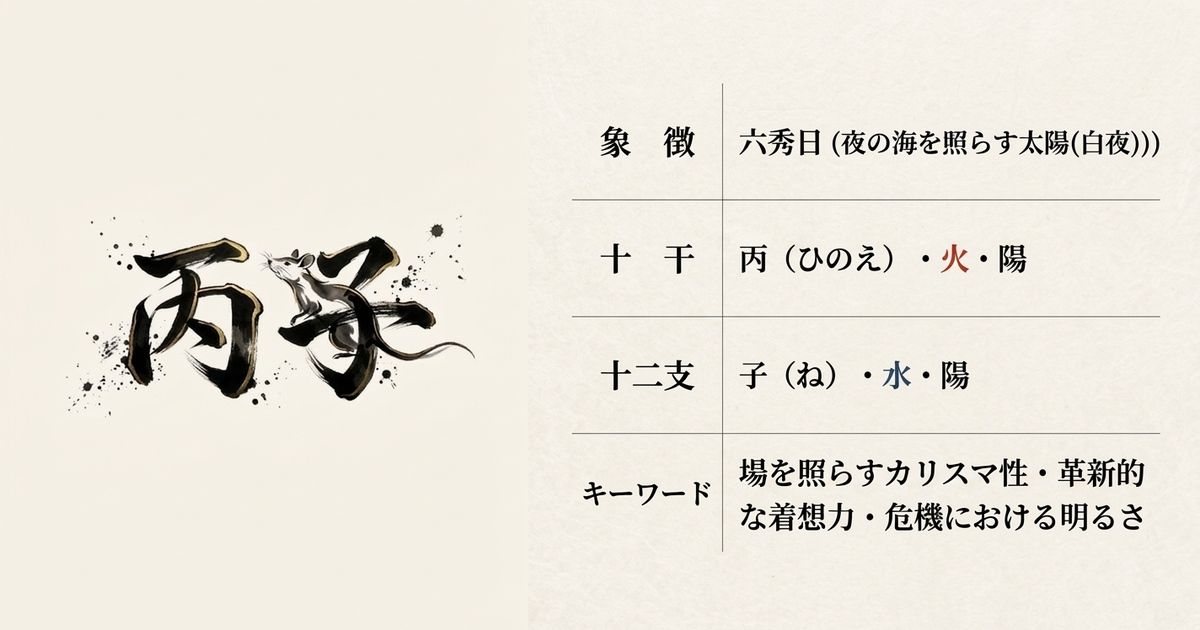 丙子の基本データ：火の兄と水の始まりが交差する干支