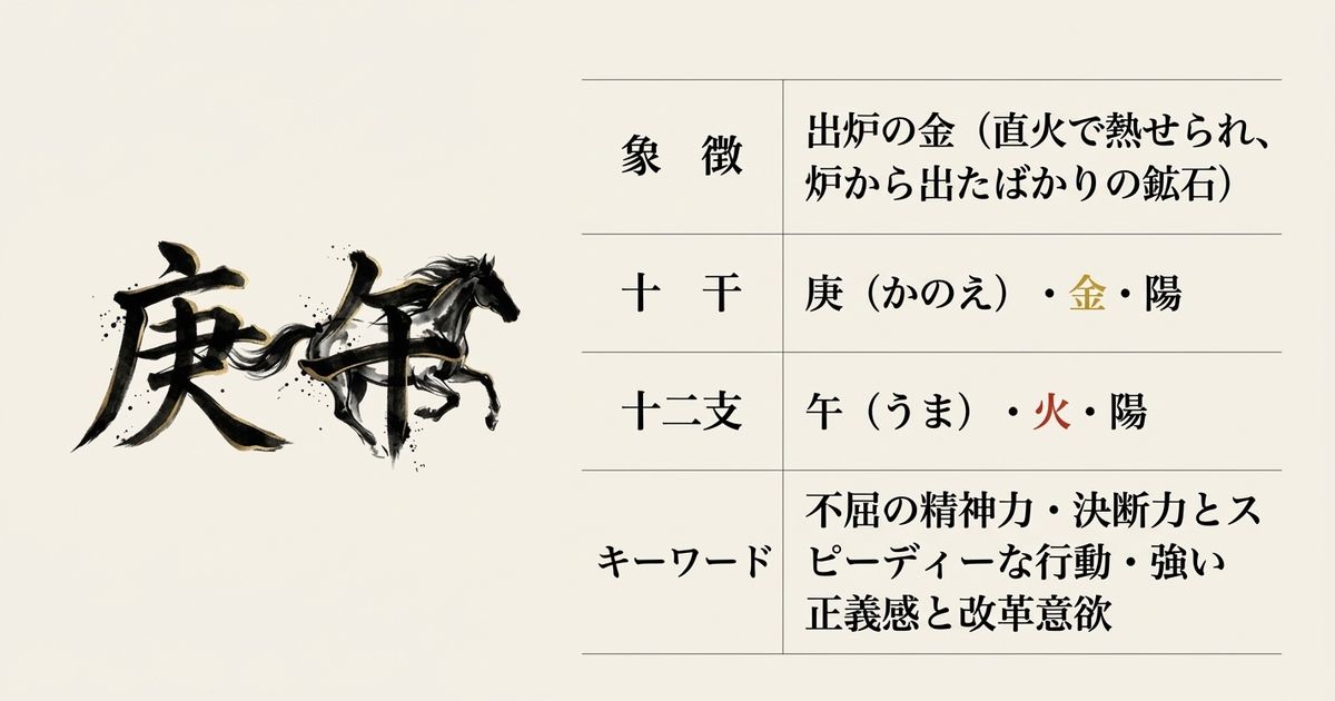 庚午（かのえうま）の基本情報