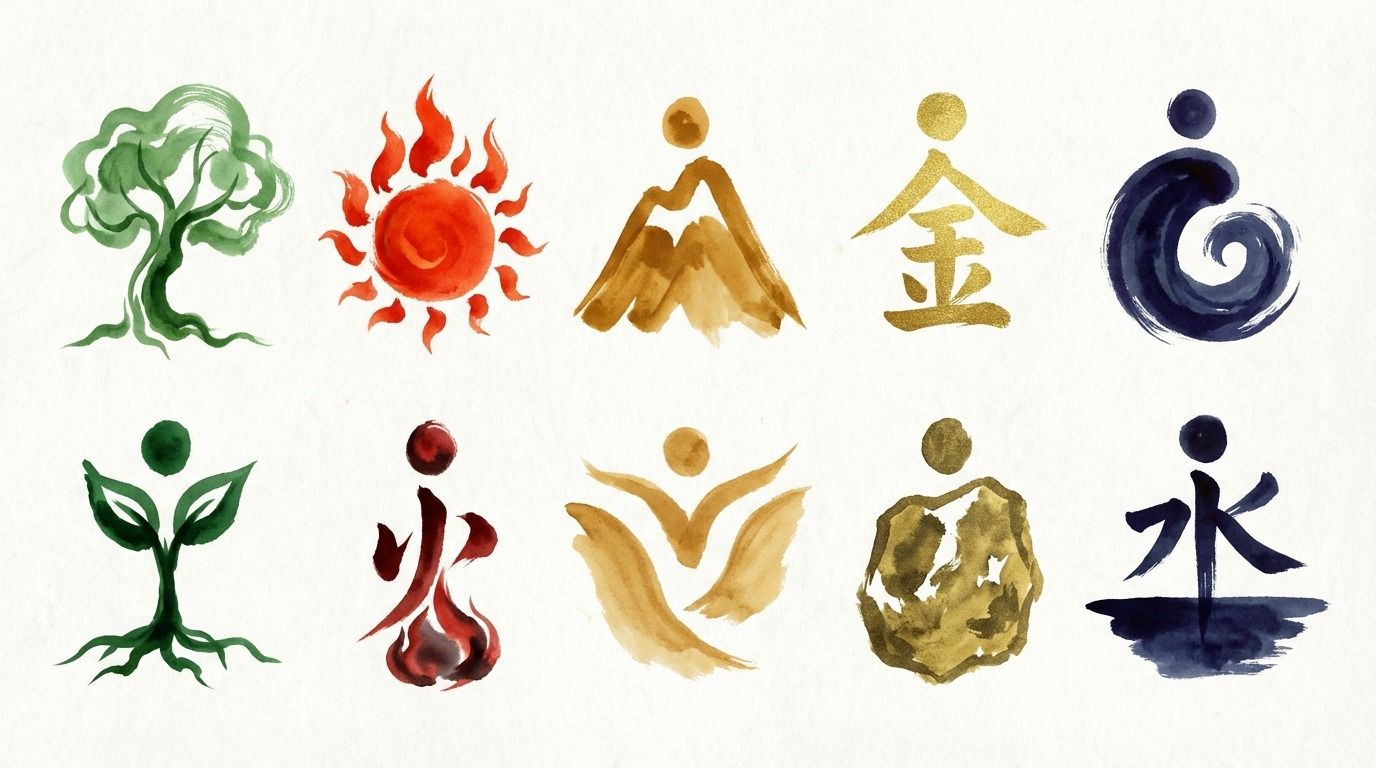 十干10タイプの五行アイコン