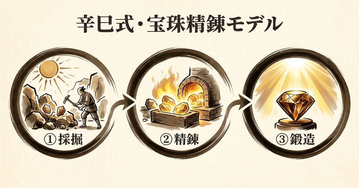 宝珠精錬モデル ── 辛巳の才能を磨く3段階