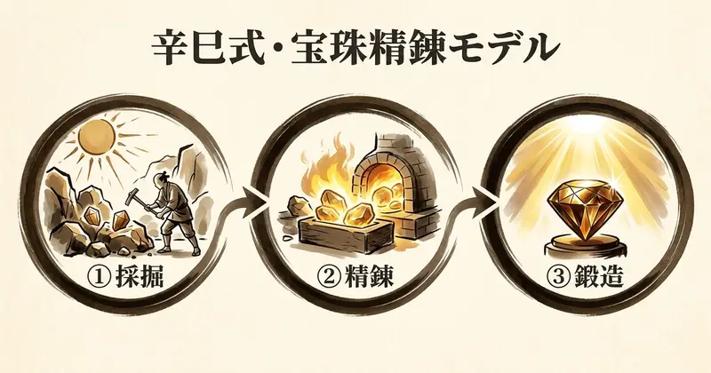 宝珠精錬モデル ── 辛巳の才能を磨く3段階