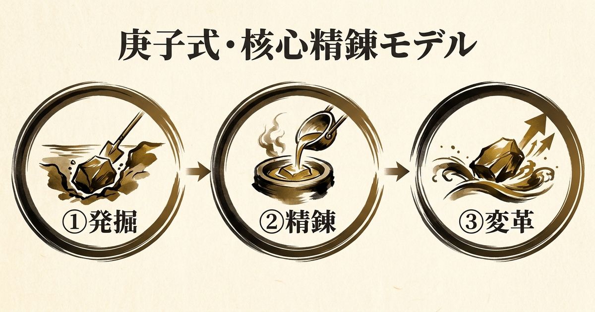 採掘→精錬→鍛造の3ステップで才能を武器に変える