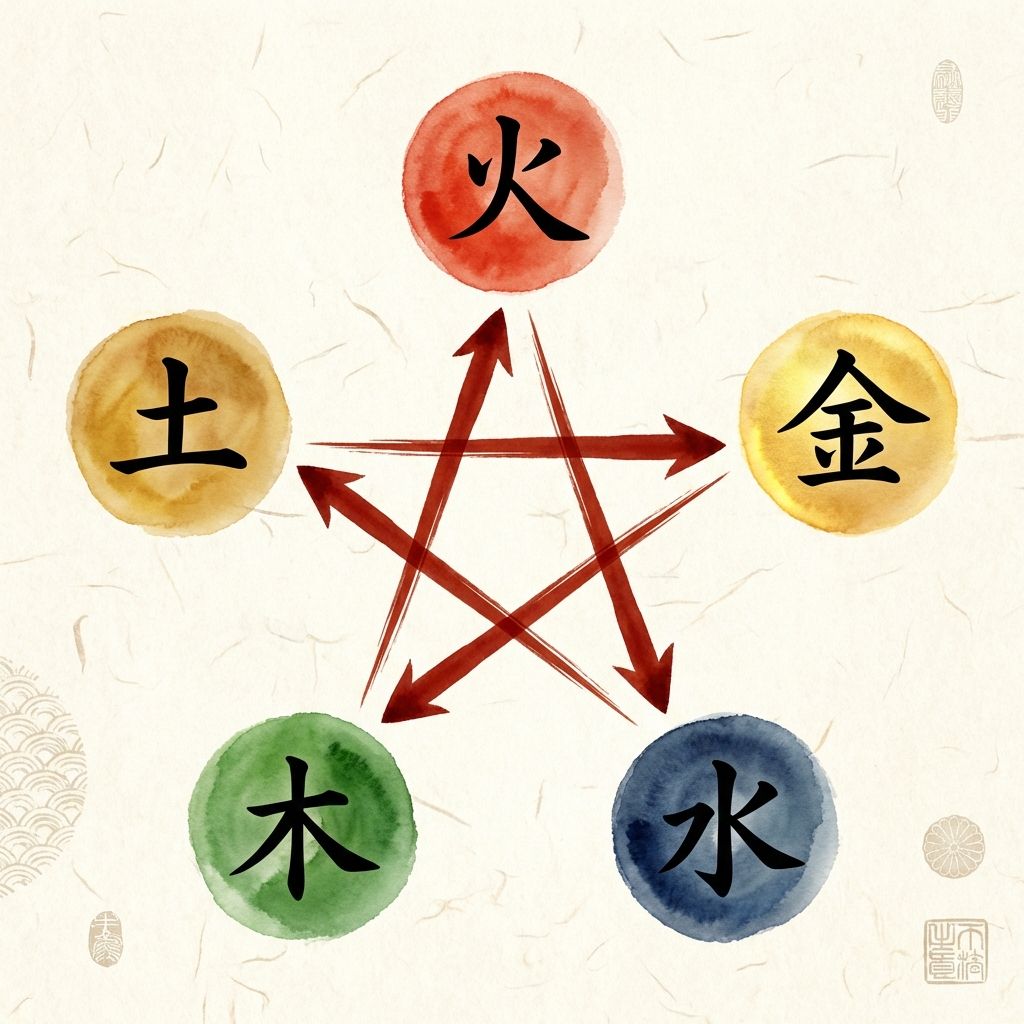 五行の相剋関係図