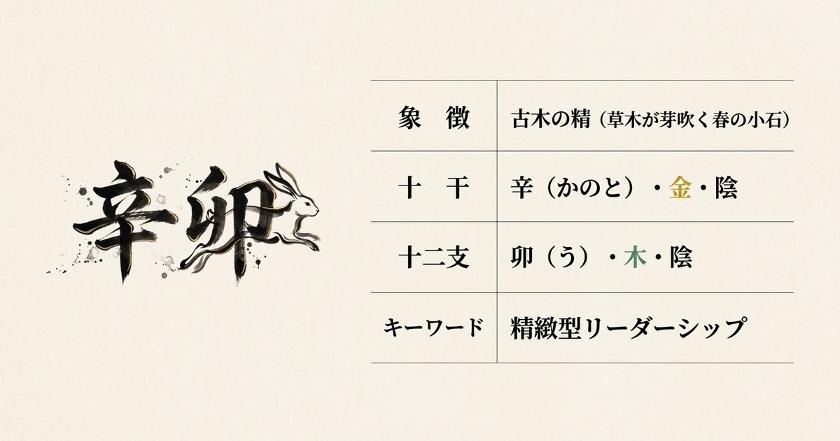辛（金・陰）と卯（木・陰）は金剋木の相剋関係にある