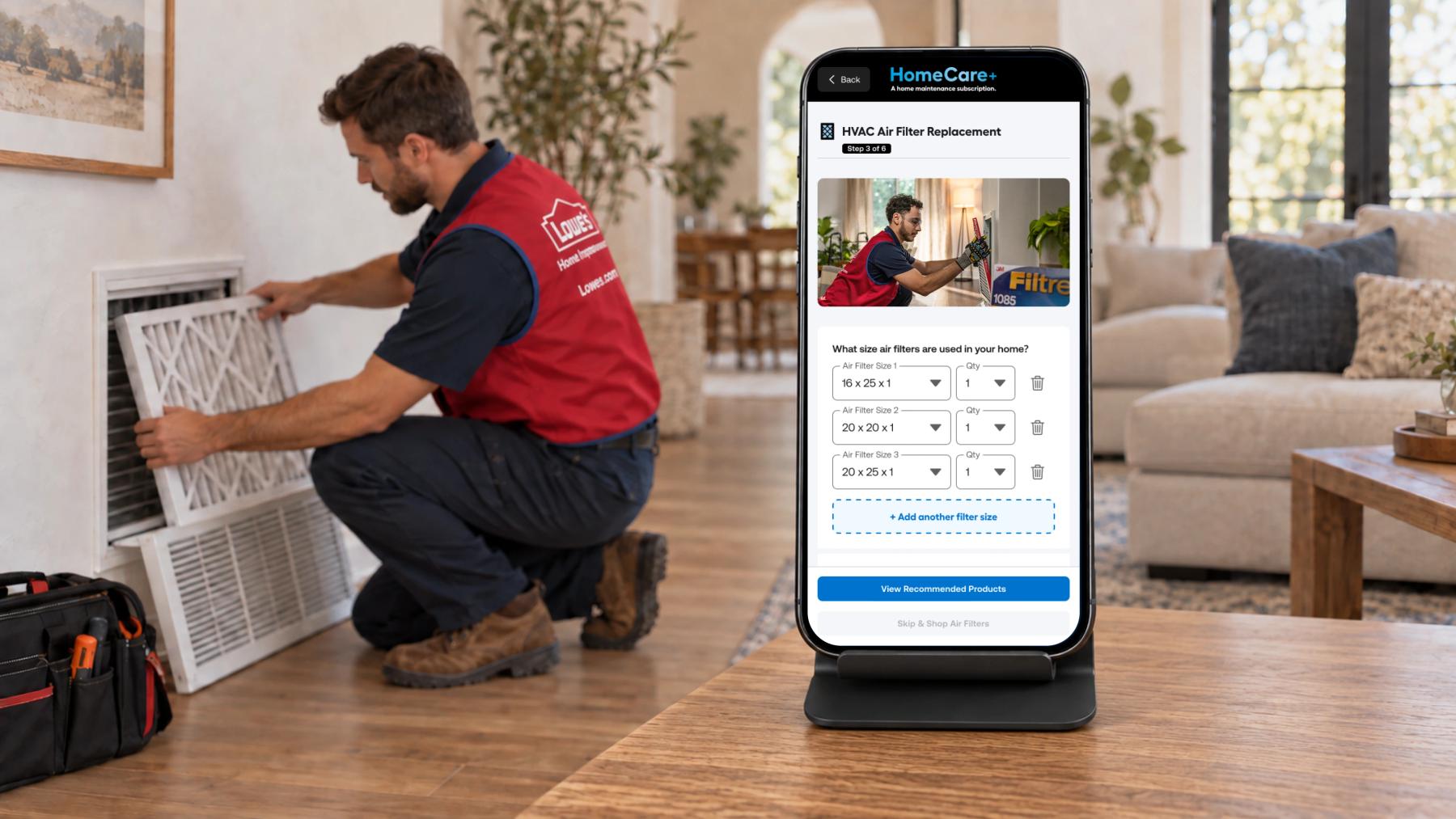 Get help finding the right filters for your HomeCare+ visit