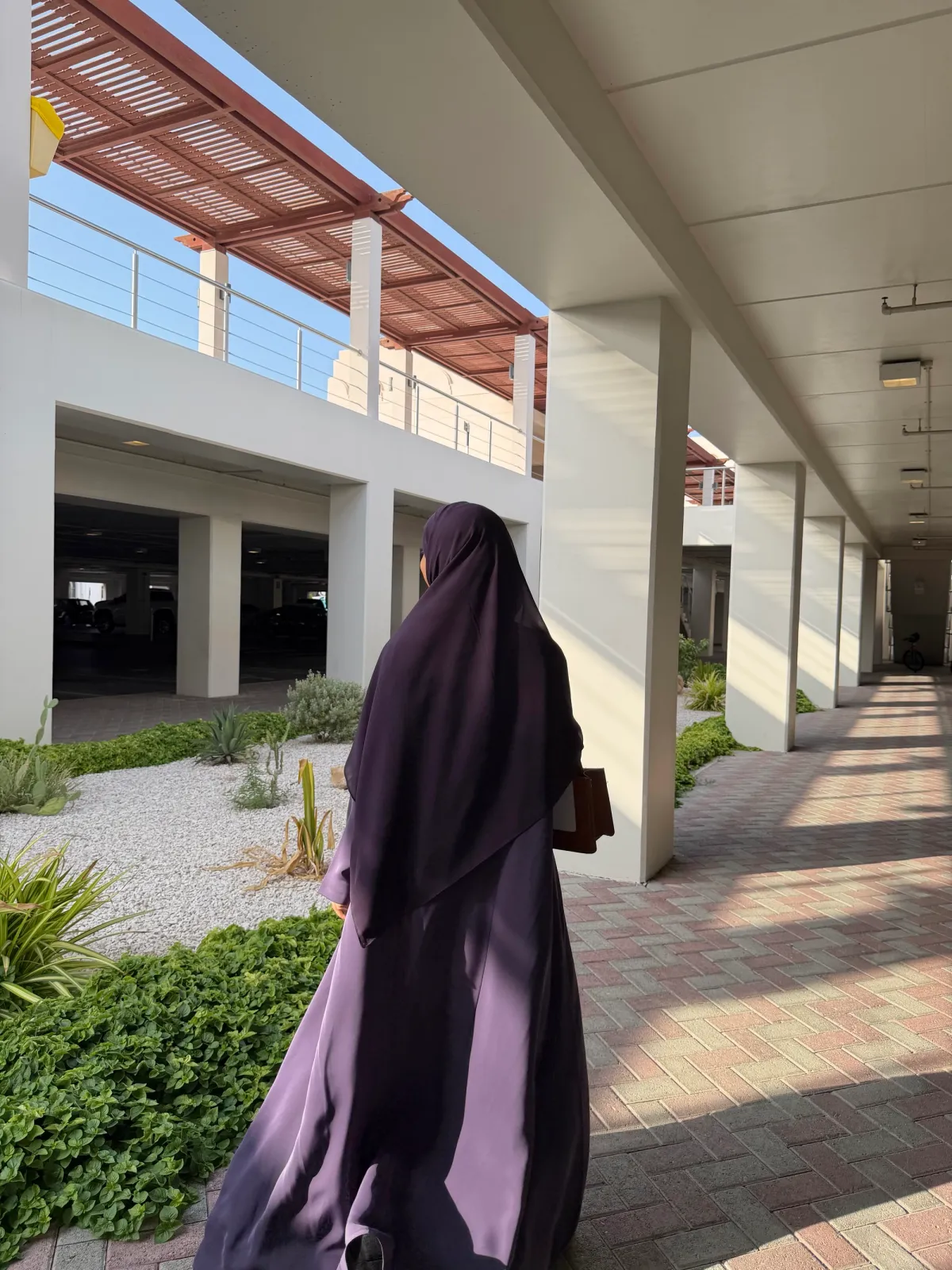 Muted Purple Comfy Abaya - View 2