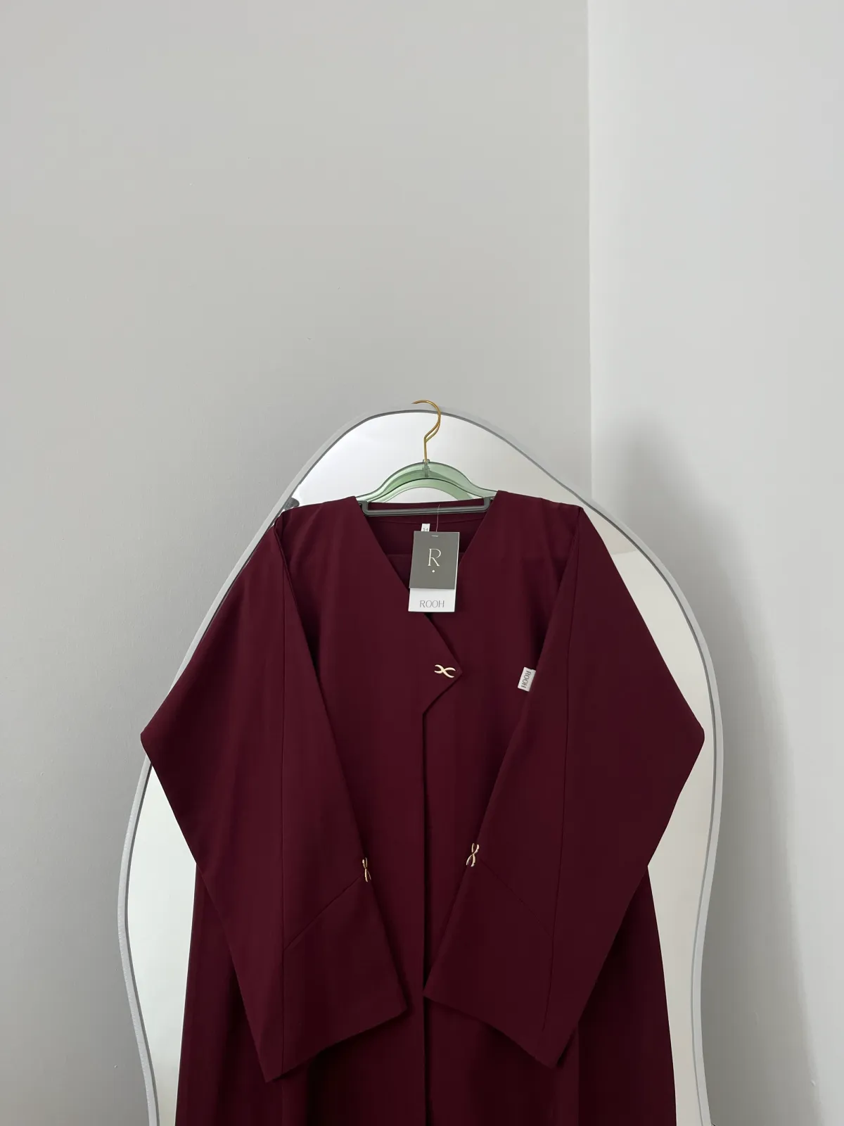 Classic Burgundy Bloom Abaya - View 2