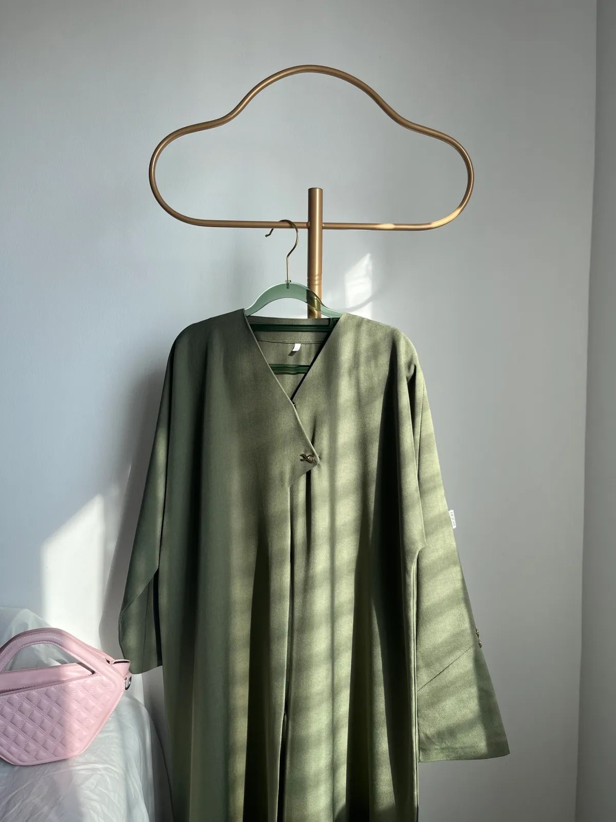 Classic Olive Sage Abaya - View 2
