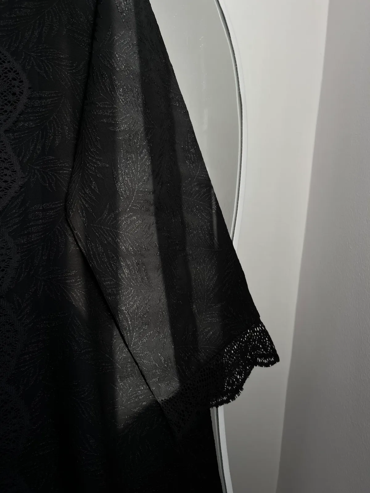 Serene Black Lace Abaya - View 3