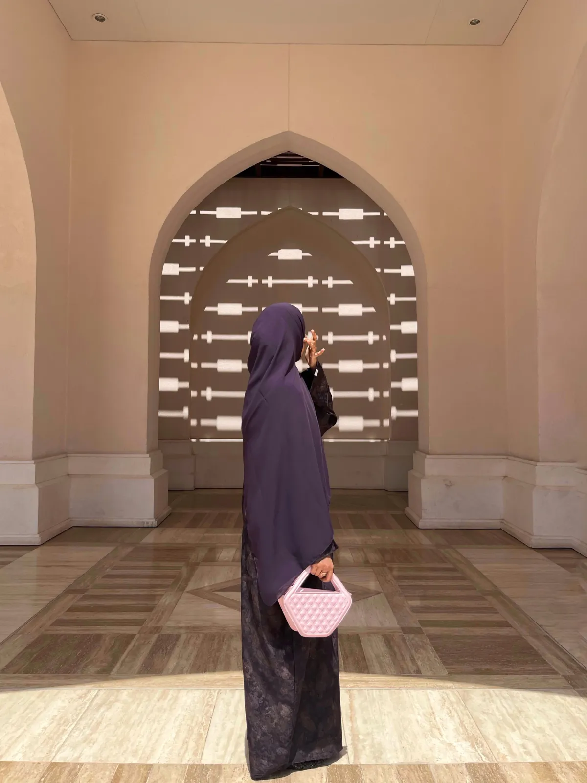 Plum Paisley Premium Abaya - View 2