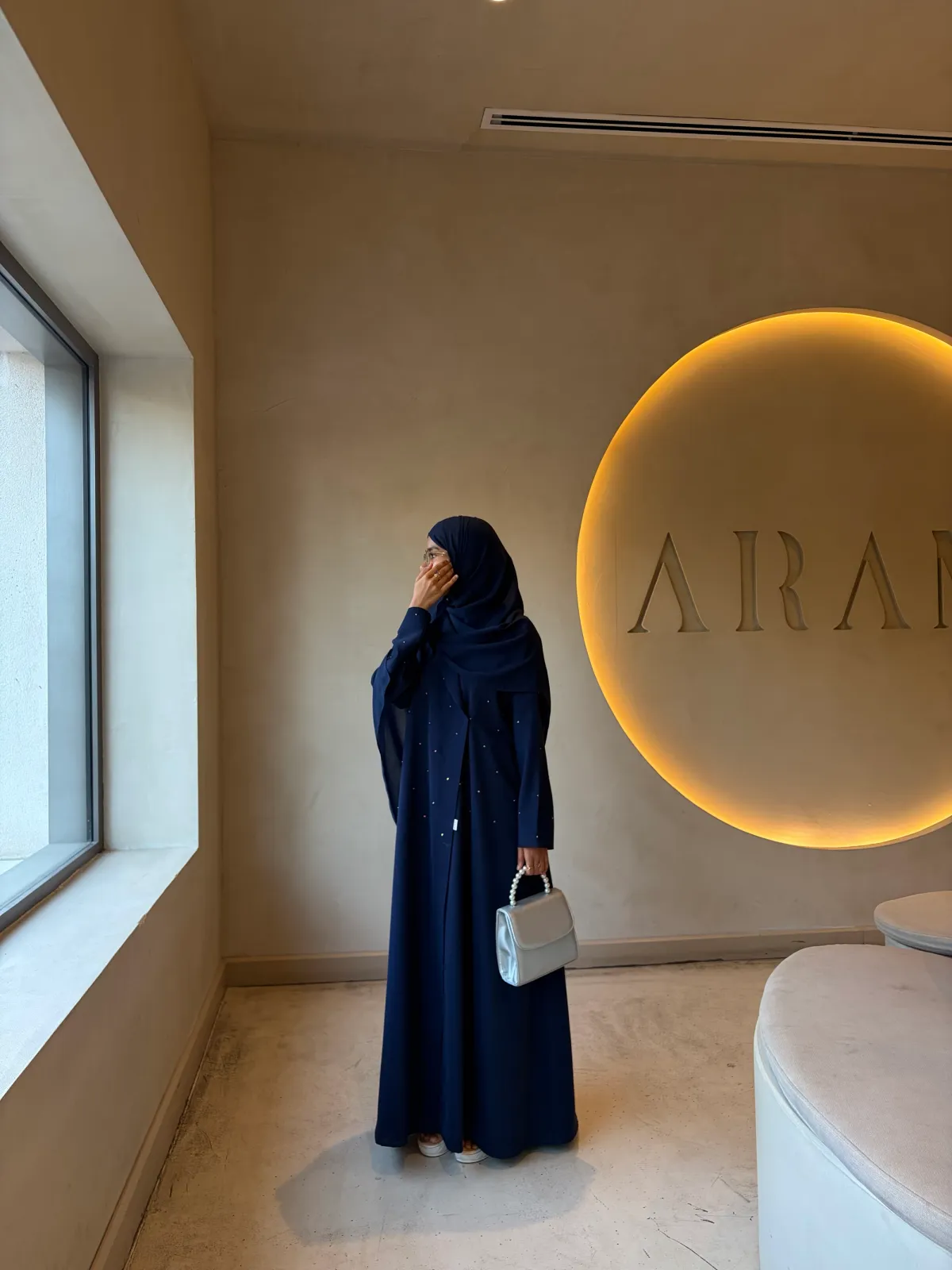 Pearl Dust Abaya Blue