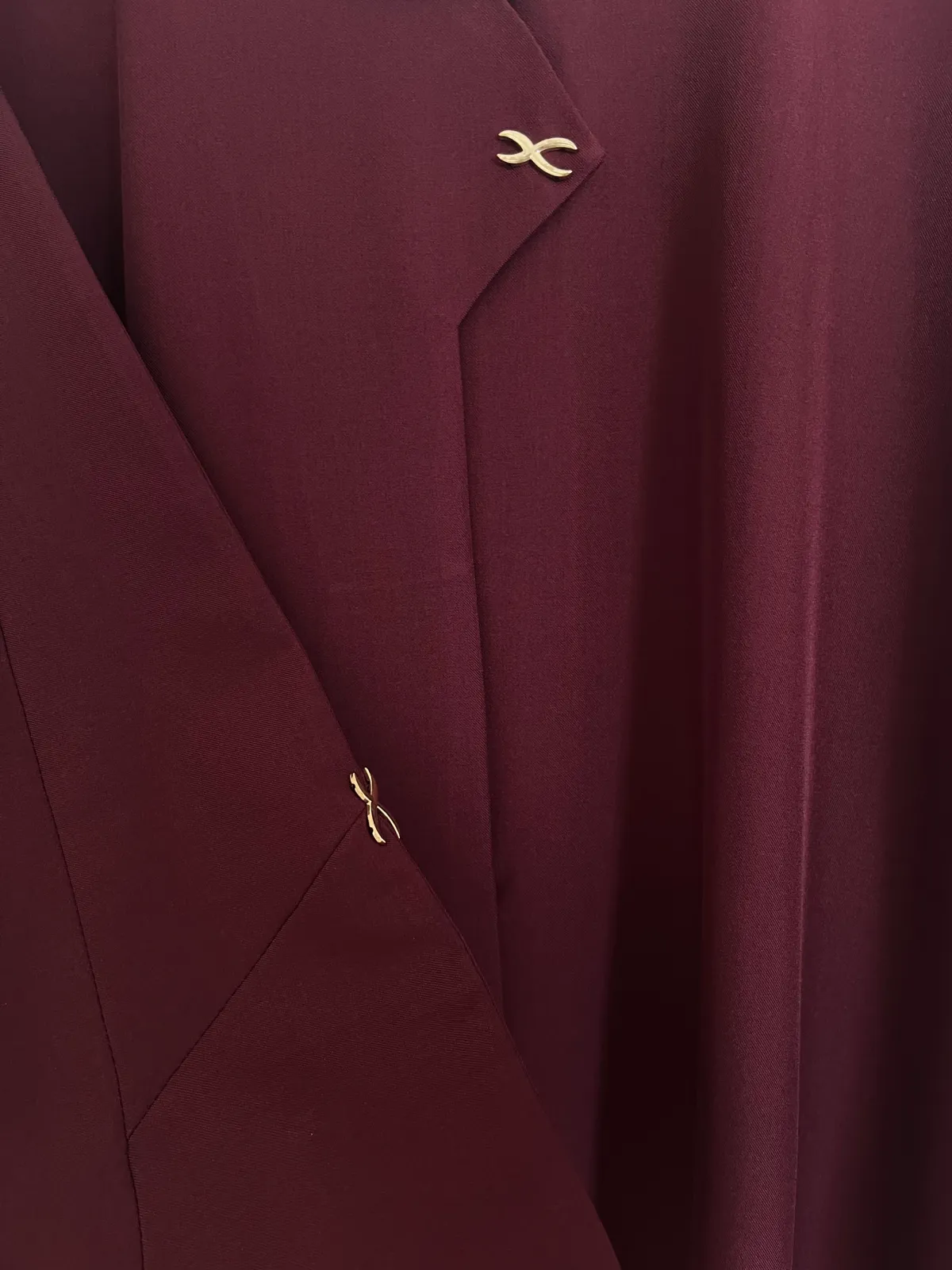 Classic Burgundy Bloom Abaya - View 3