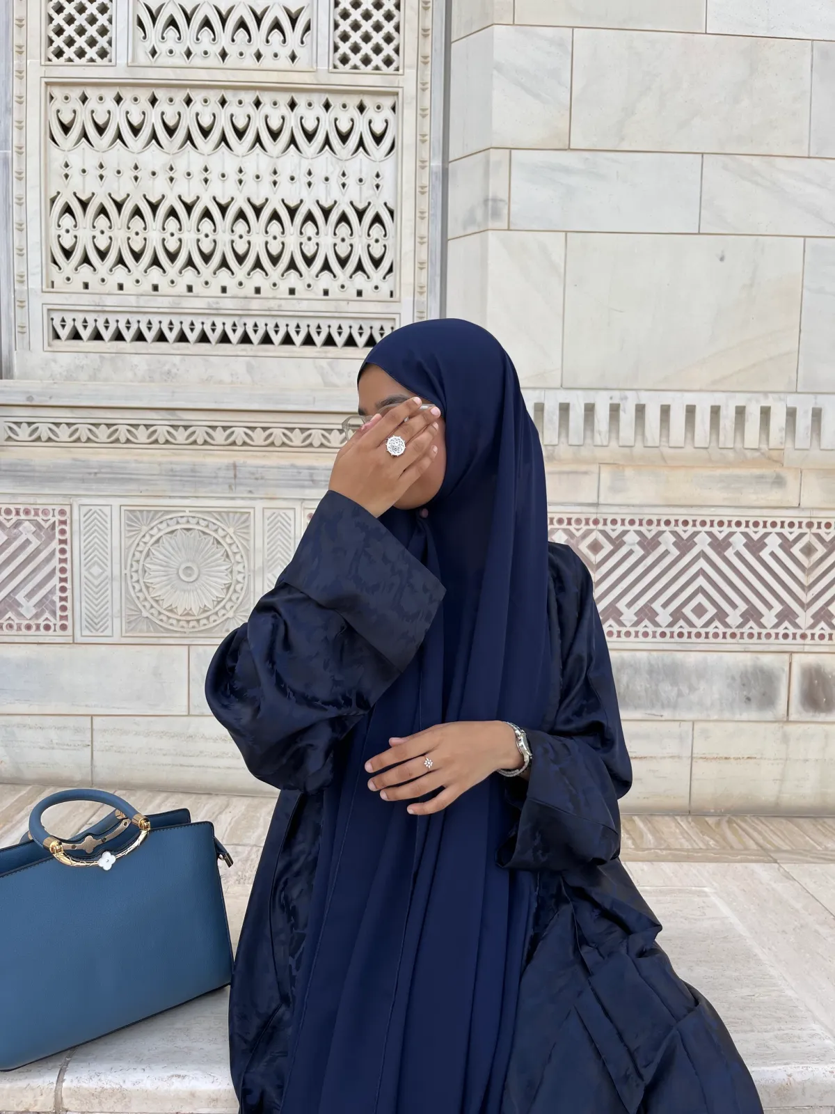 Navi Blue Berry Abaya - View 4