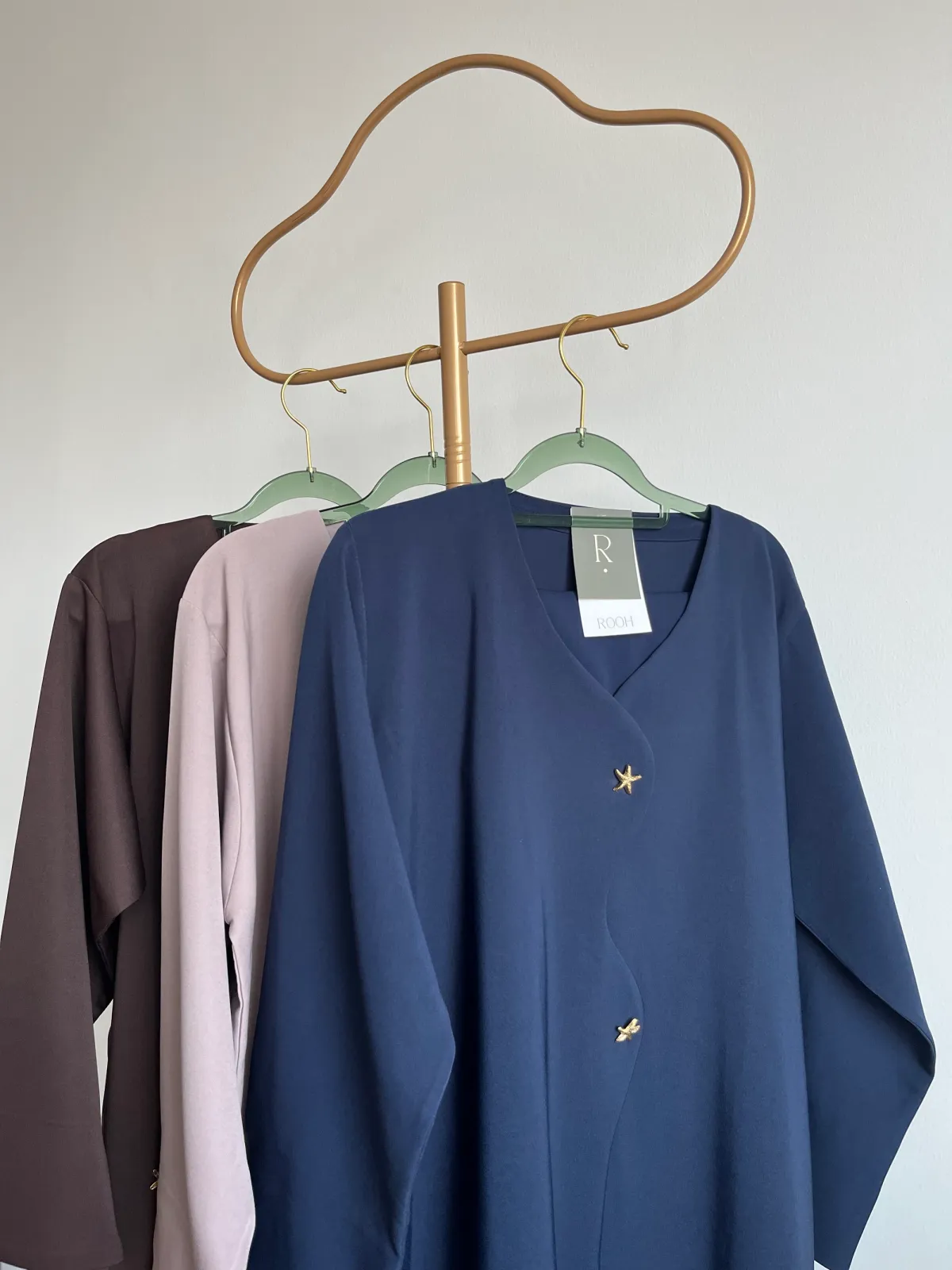 Starfish Wave Abaya - Midnight Navy - View 4