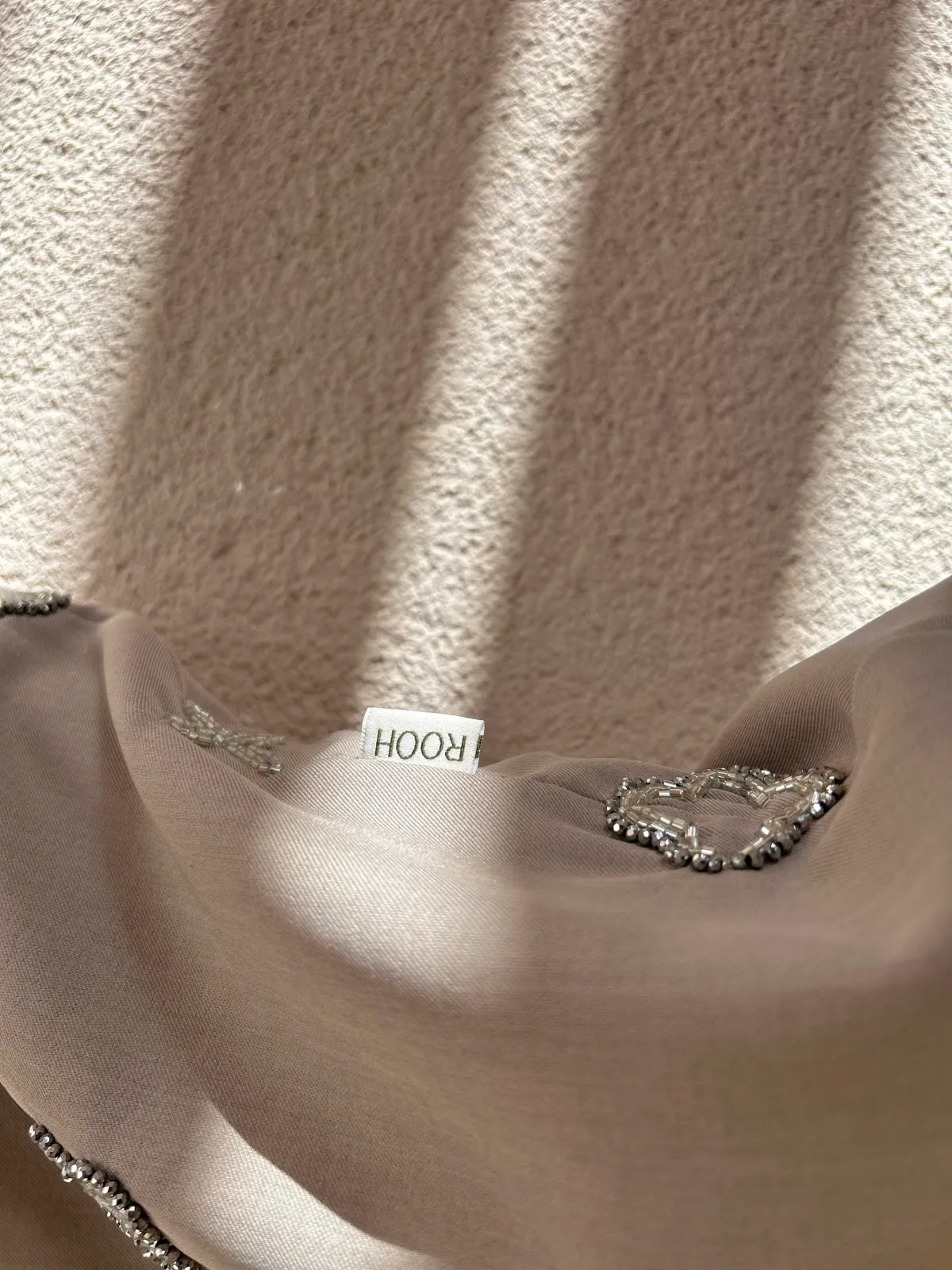 Dove Grey Silver Bloom Abaya  - View 5