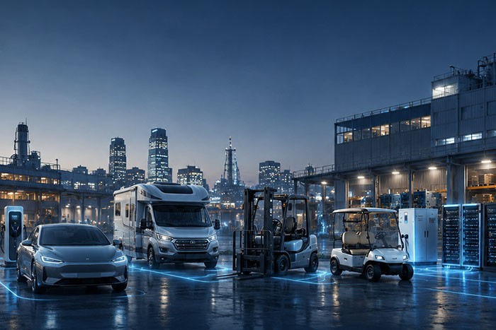 Sodium-ion applications: passenger car, motorhome, forklift, golf cart and telecom racks