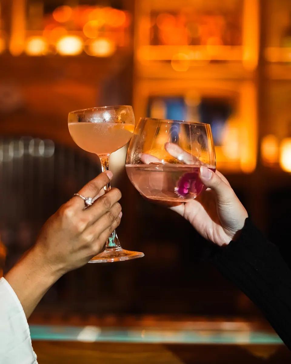 Guests sharing a toast at Babylon