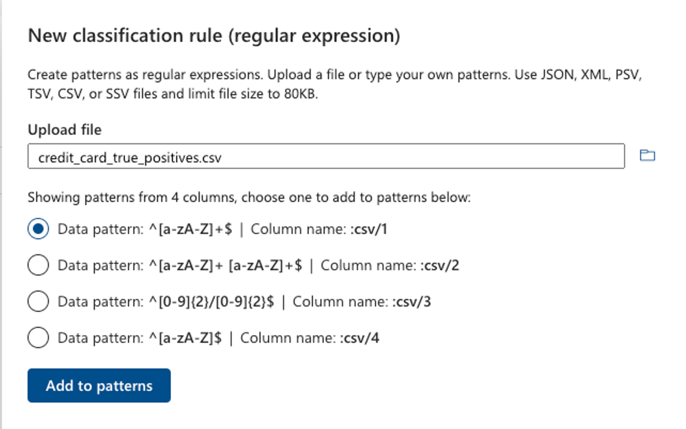 Data Map scanning: Regular expression suggestions