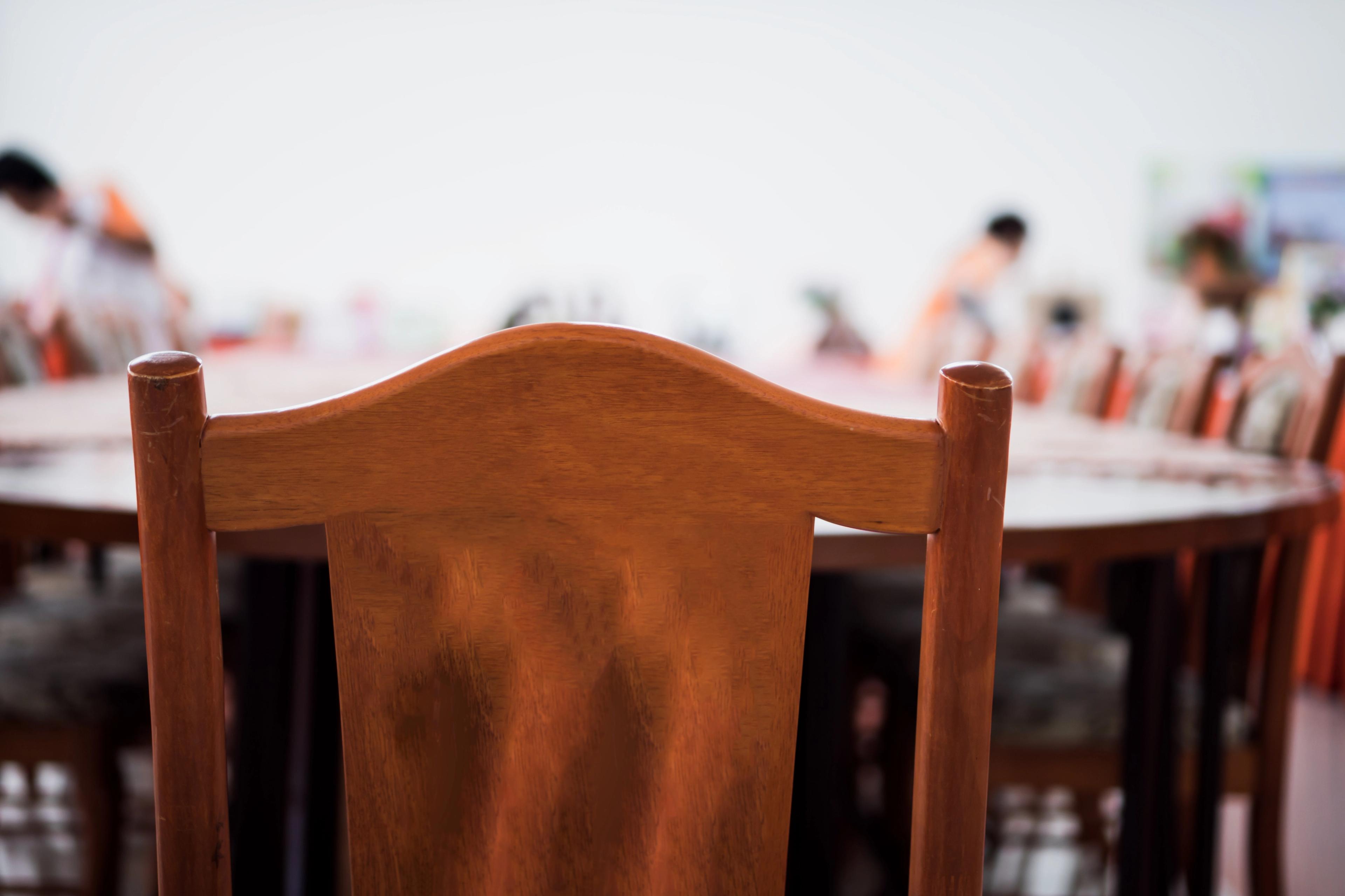 An empty chair at the dinner table