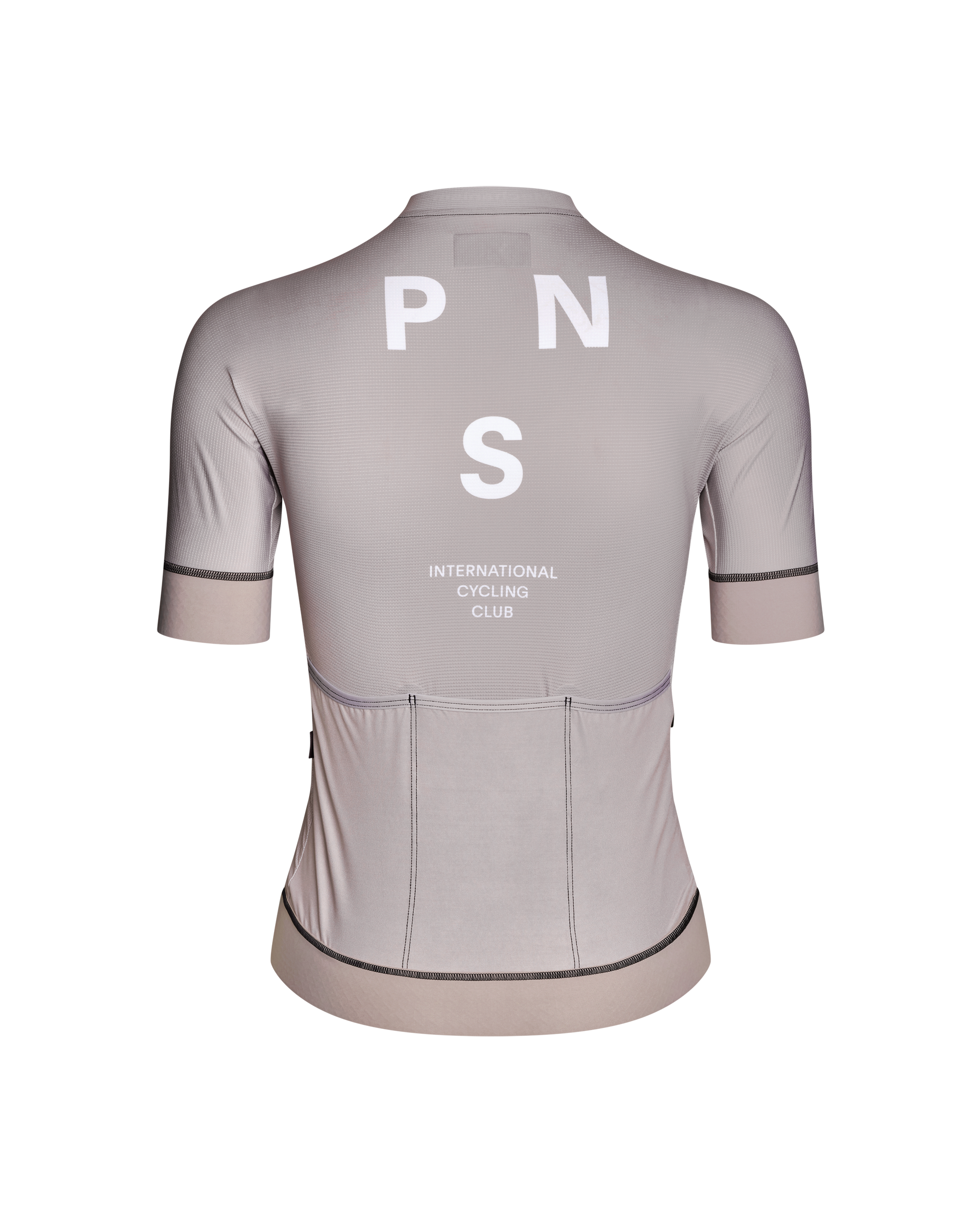Haze Mechanism cycling jersey, rear view with white back print and contrast sleeve trim