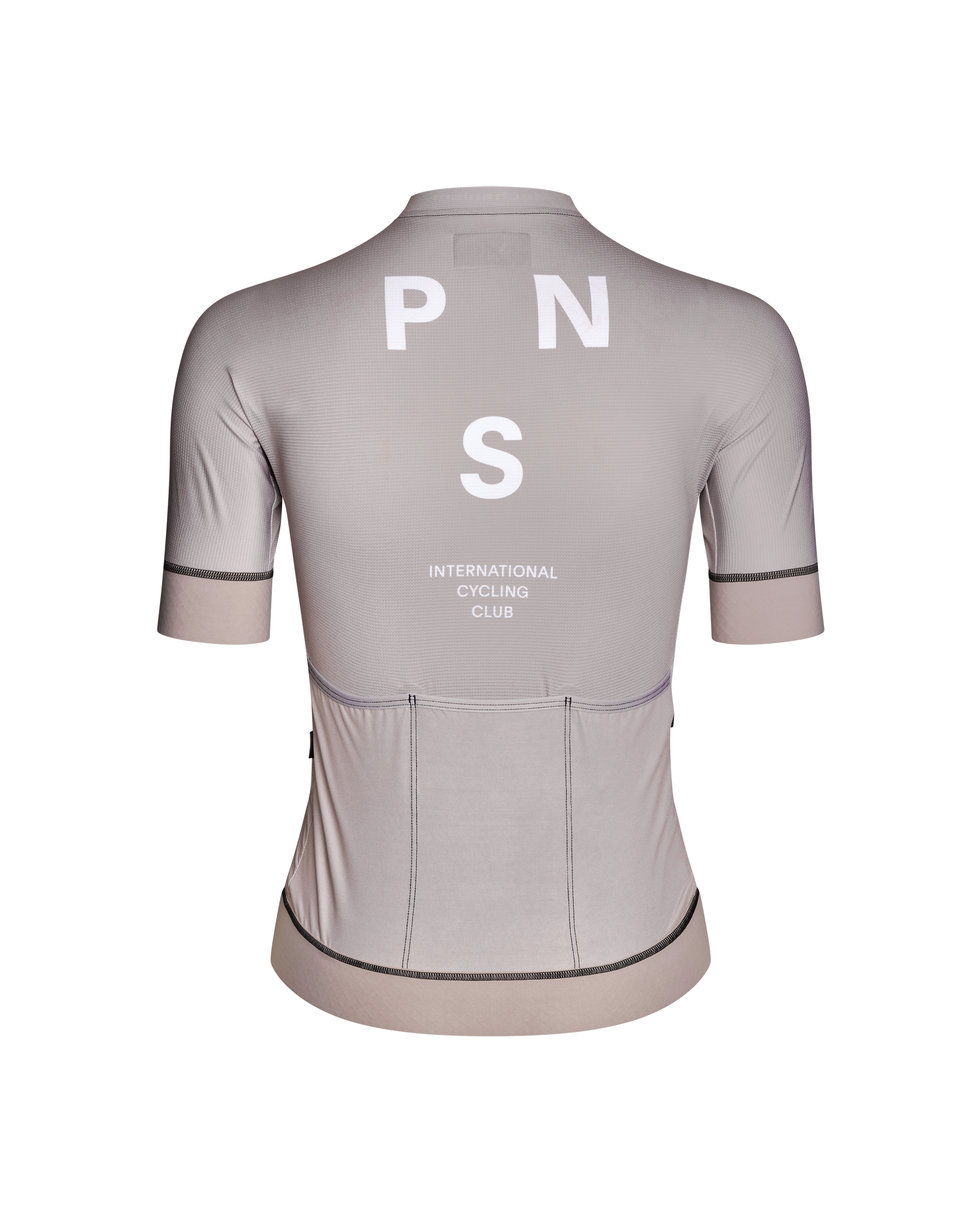Haze Mechanism cycling jersey, rear view with white back print and contrast sleeve trim