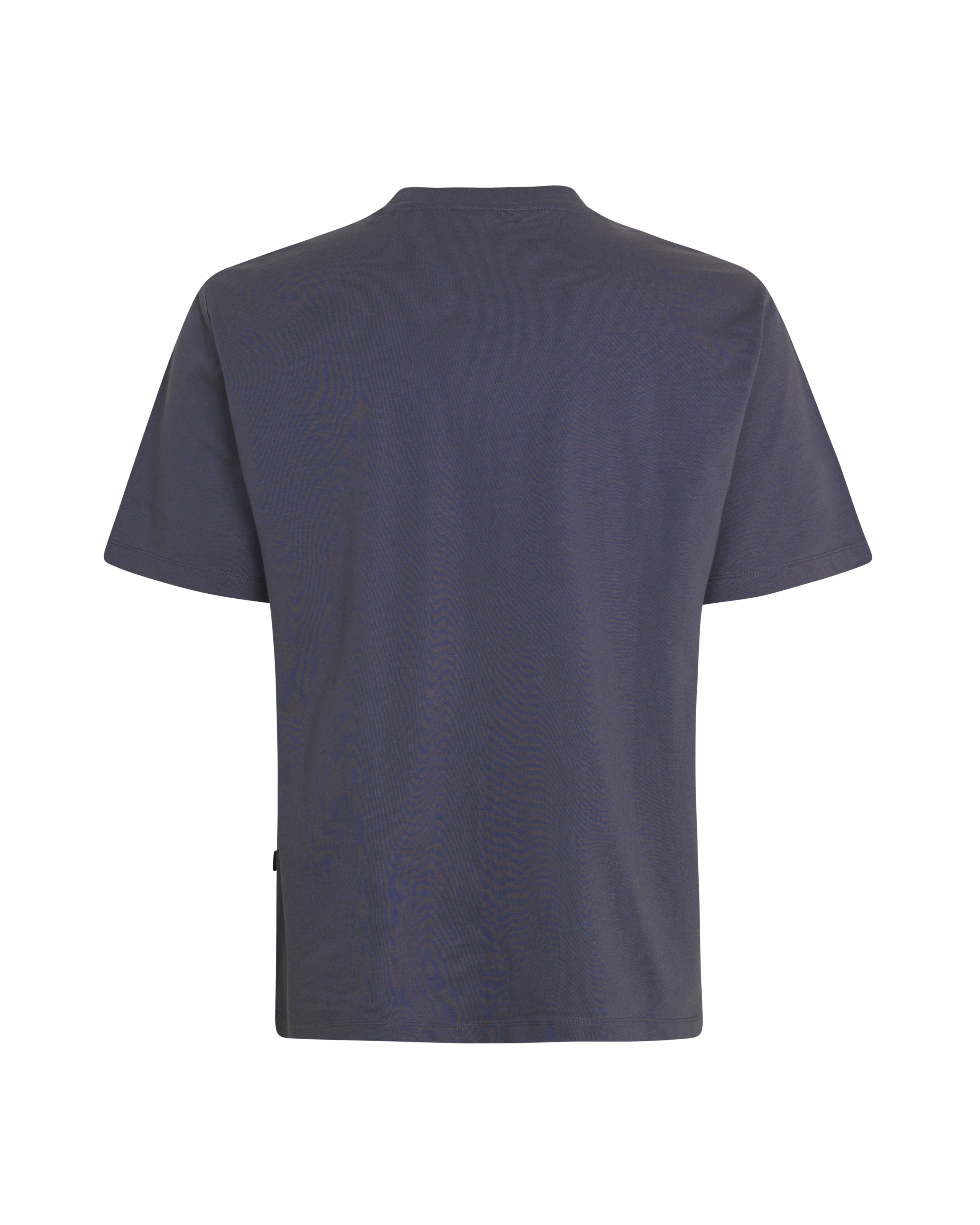 Grey Off-Race Graphic t-shirt, rear flat lay with textured fabric and side seam detail