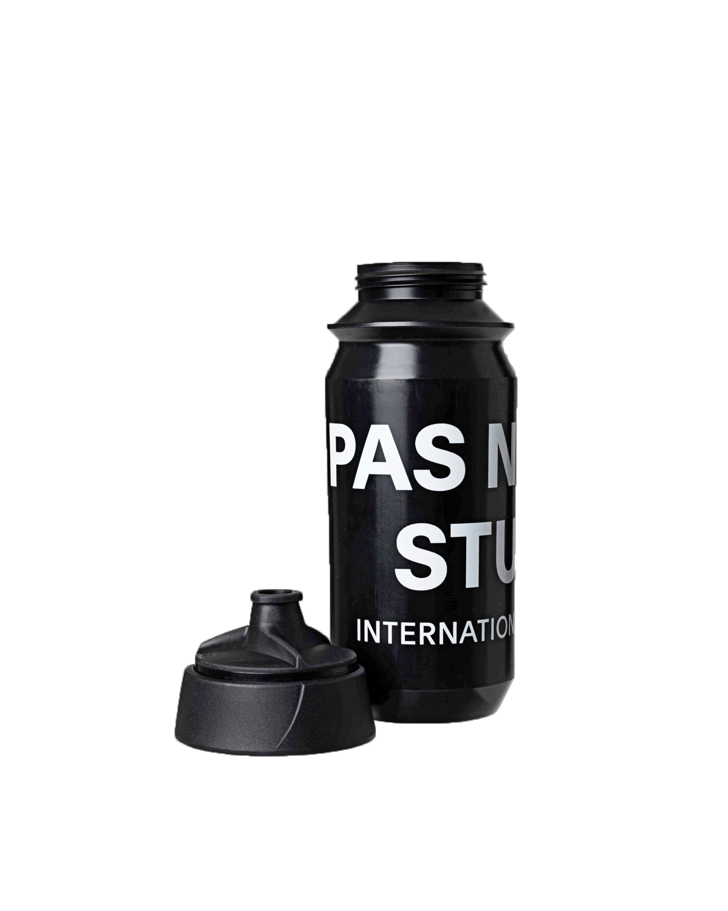 Black Essential Logo Bidon bottle with removable cap